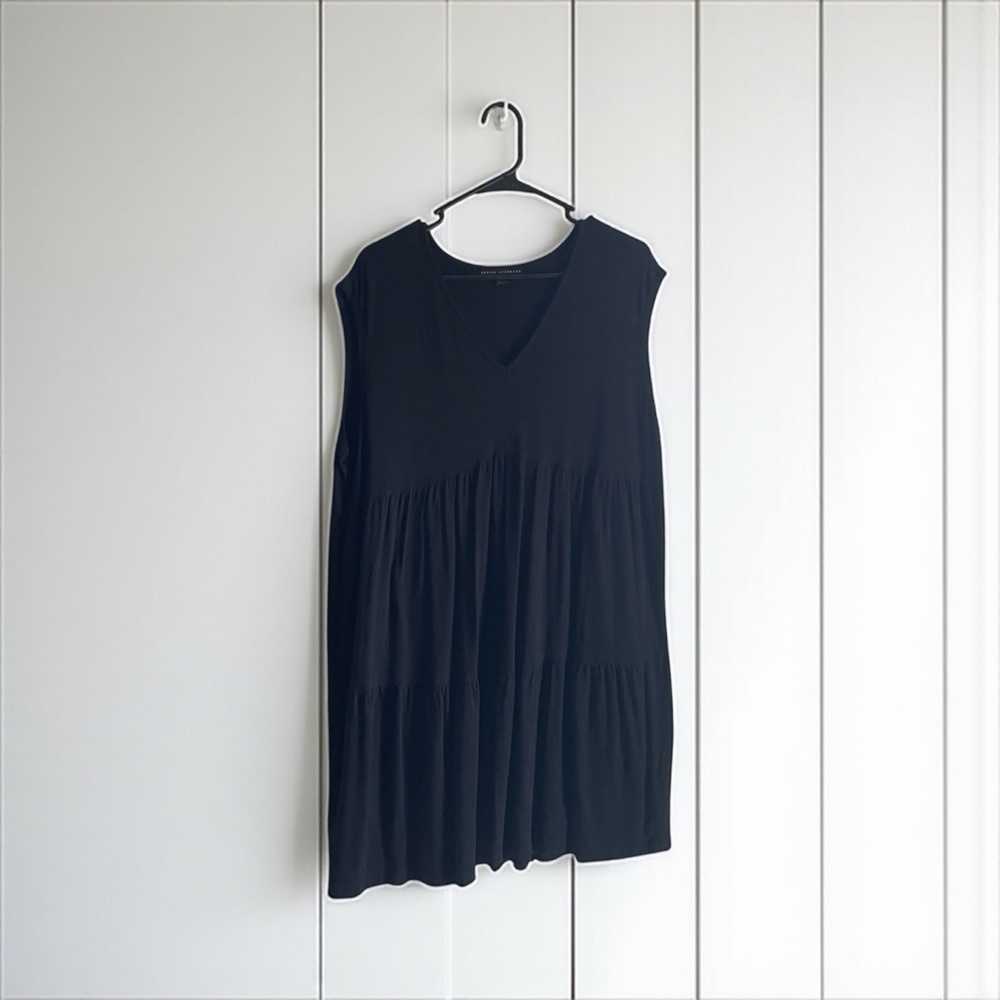 Social Standard by Sanctuary Size XXL Black Sleeveless Tunic Dress
